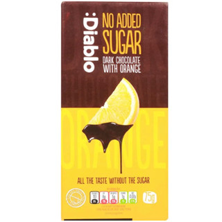 Diablo chocolate orange no added sugar gluten free ขนาด 75g