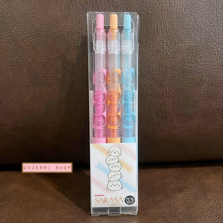 Set ปากกา Zebra Sarasa Clip จากญี่ปุ่น ลาย Sirotan หัว 0.5 รวม 3 แท่ง หมึกสี Milk Pink, Milk Orange, Milk Blue