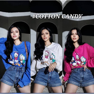 #COTTON CANDY 🍭 เสื้อยืดแขนยาว ลายเป็ดโดนัลด์