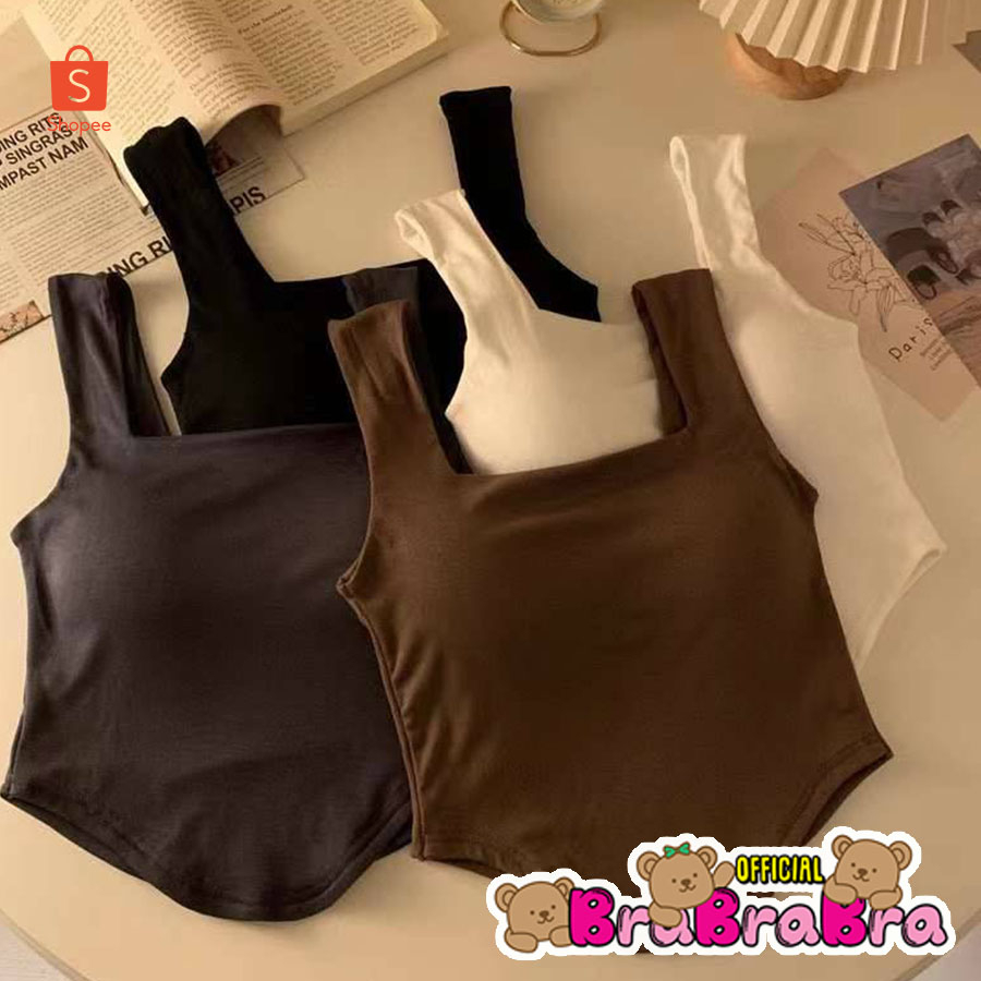 [ส่งจากไทย] 𝑩𝒓𝒂𝑩𝒓𝒂𝑩𝒓𝒂 #bra-197 เสื้อกล้าม สายเดี่ยว เอวเว้า มีฟองน้ำ