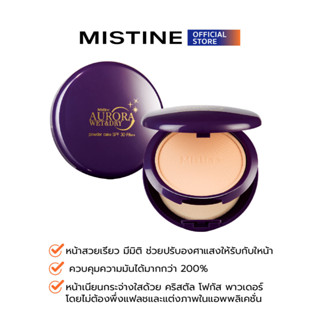 MISTINE AURORA WET AND DRY POWDER CAKE SPF 30 PA++ แป้งผสมรองพื้น 10 G