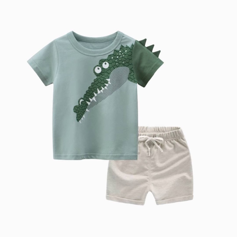 ชุดเซทเด็กเสื้อพร้อมกางเกง ลายน่ารักๆ T-shirt and shorts