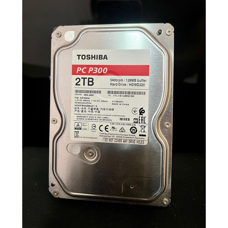 HHD 2 TB TOSHIBA มือสอง
