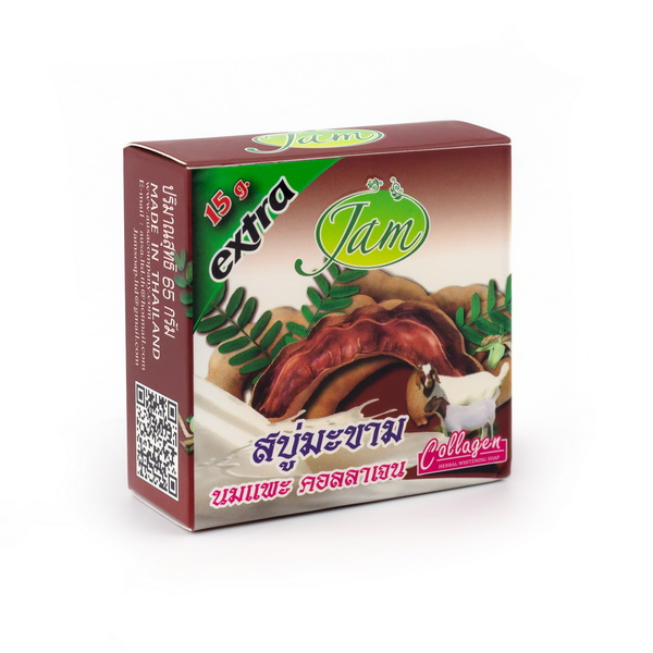 Jamสบู่มะขามนมแพะคอลลาเจนTamarind Goatmilk Collagen Soap65กรัม