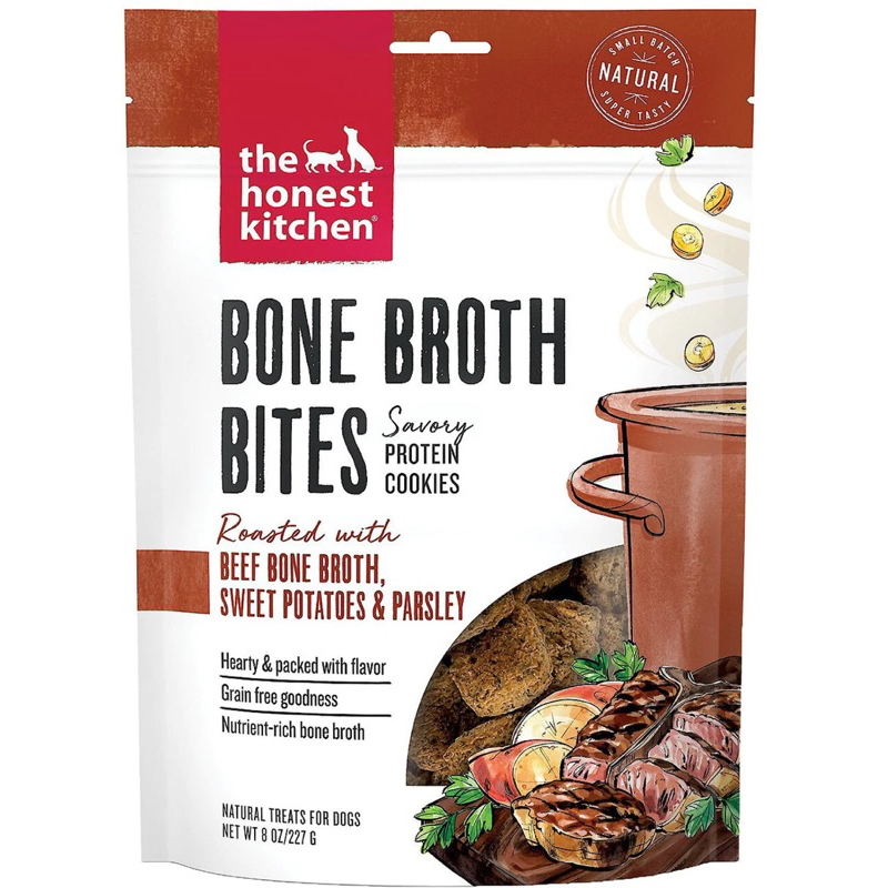 ขนมสุนัข The Honest Kitchen Bone Broth Bites รส Beef Bone Broth, Sweet Potatoes & Parsley ขนาด 227 g