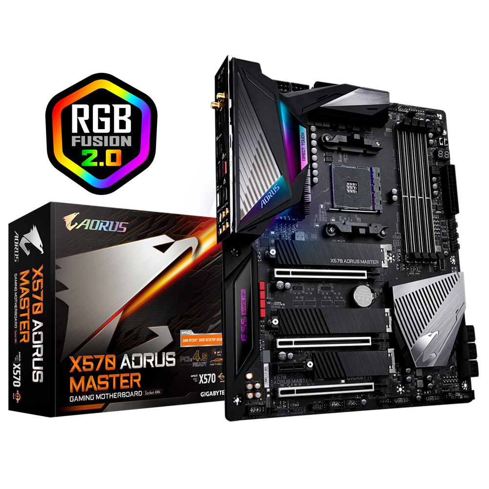 MAINBOARD (เมนบอร์ด) AM4 GIGABYTE X570 AORUS MASTER WIFI ตัวท็อป พร้อมส่ง