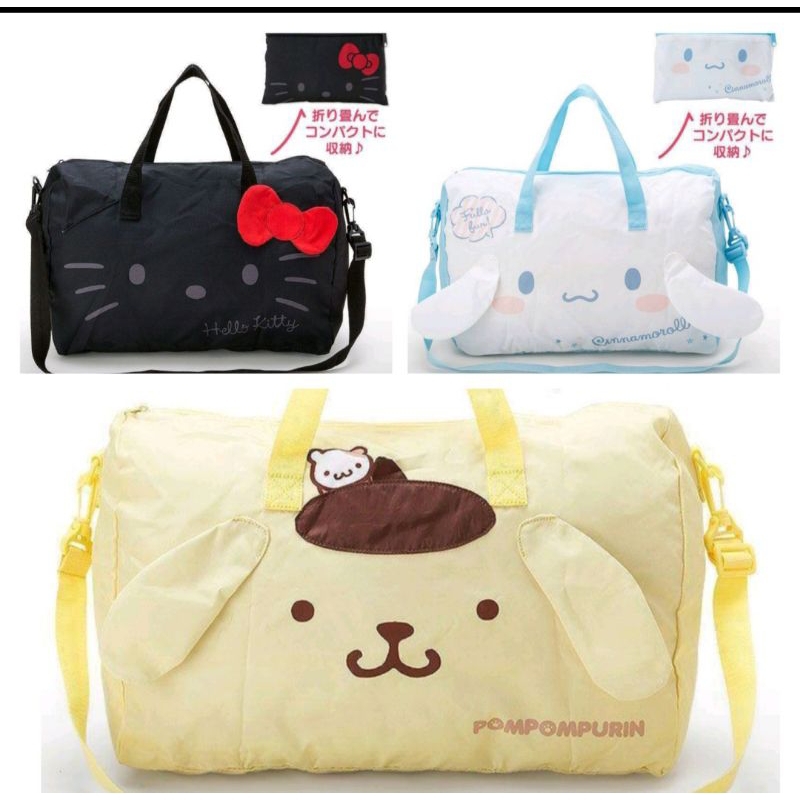 กระเป๋าเดินทาง Sanrio Character แบบพับได้มีช่องสอดกับแกนล้อลากขนาด 45×20×30 cm ราคา 279 บาท
