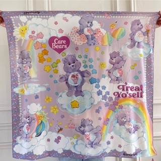 Kiss Me Doll - New collection ลาย Care Bears  ขนาด 100x100 cm.ผ้าพันคอ/ผ้าคลุมไหล่