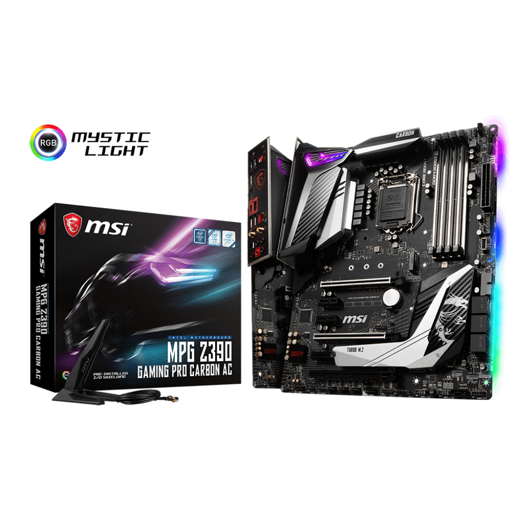 MAINBOARD (เมนบอร์ด) 1151v2 MSI Z390 GAMING PRO CARBON AC WIFI ตัวท็อป พร้อมส่ง