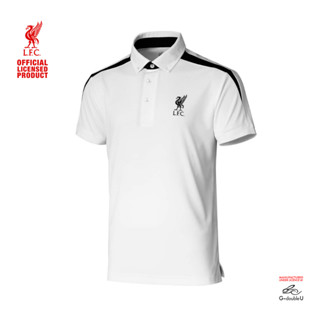 เสื้อโปโลแขนสั้น ผ้าGoGreen Liverpool รุ่น LFC-P076 สีขาว