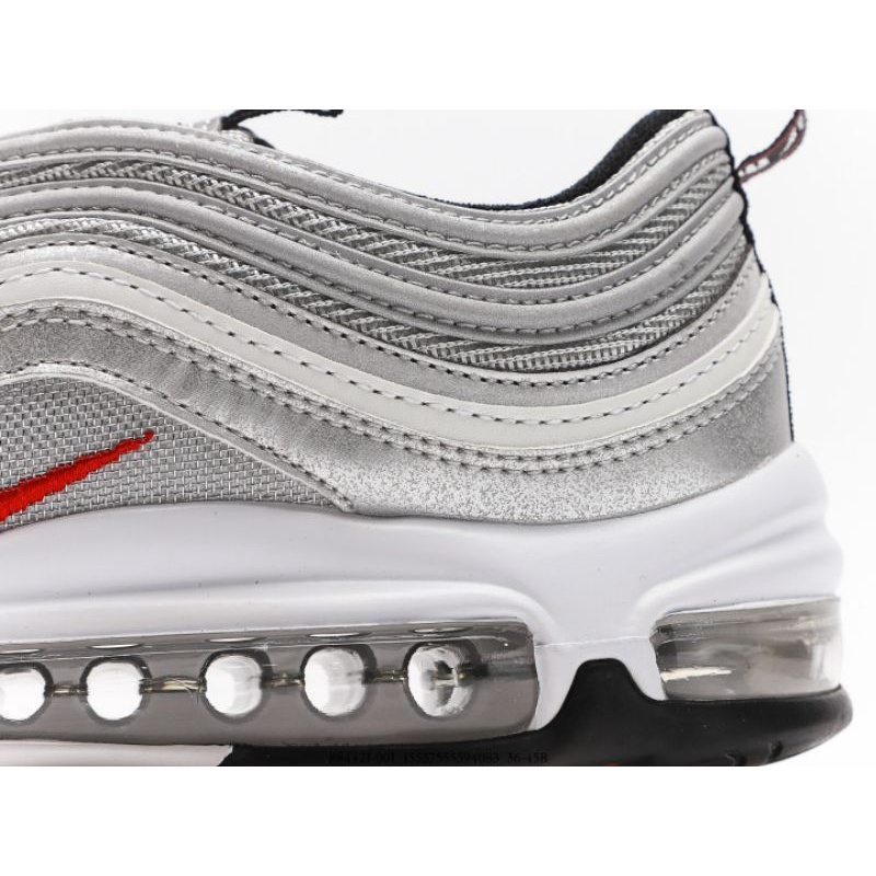 ของแท้ 100% Nike Air Max 97 Triple White Black Silver