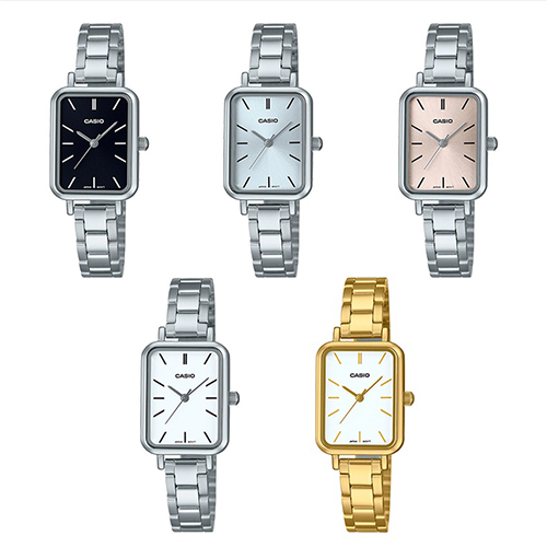แท้ศูนย์ CASIO ของแท้ (กล่องคลีม)รุ่น LTP-V009D LTP-V009 LTP-V009G นาฬิกาผู้หญิง สี่เหลี่ยม ประกันศูนย์ 1ปี
