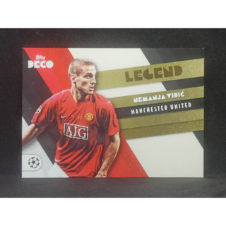 การ์ดนักฟุตบอล Insert  2022-23 Topps Deco Legend Nemanja Vidic เสื้อแมนยู MANCHESTER UNITED