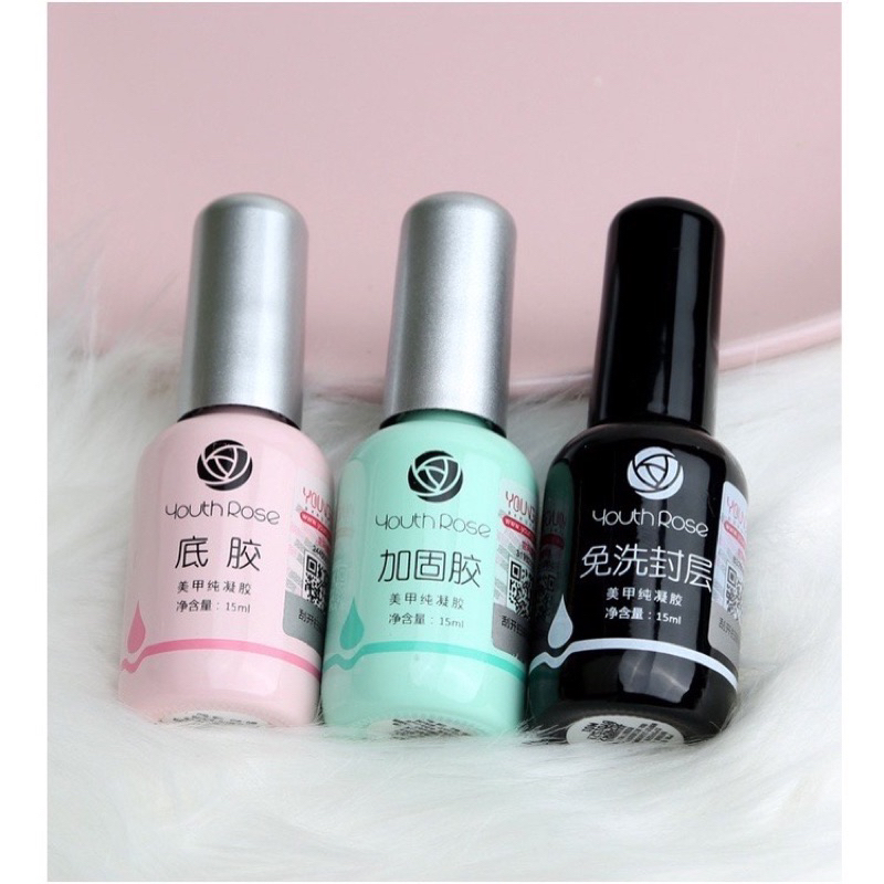 พร้อมส่ง“ Youth rose “ Base Top Hard gel ขนาด 15ml.