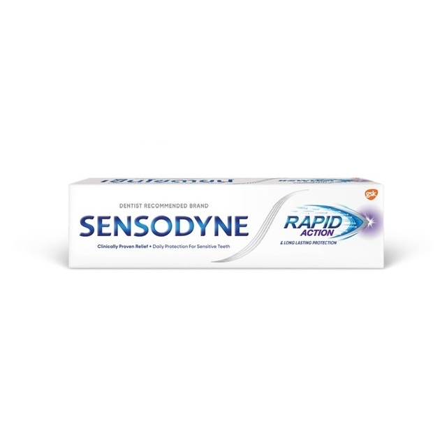 ลดอาการเสียวฟัน ยาสีฟัน SENSODYNE RAPID ACTION100กรัม 1กล่อง Exp: 9/4/2027 ลดเสียวฟัน