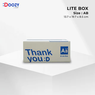 Lite Box กล่องไปรษณีย์ ขนาด AB (13.7 x 19.7 x 8.5ซม.) แพ็ค 20 ใบ กล่องพัสดุ กล่องฝาชน Doozy Pack