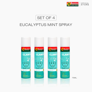 สเปรย์ยูคาลิปตัส ผสมมิ้นท์ โบสิสโต  สเปรย์นกแก้ว (Bosistos Eucalyptus Mint Spray) 75ml. แพ็คx4