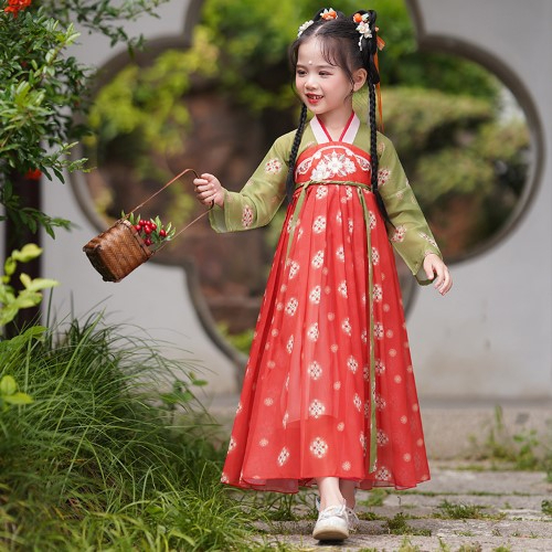 7C09 ชุดเด็กหญิง ชุดจีนโบราณ ชุดตรุษจีน ฮั่นฝู ฮันบก ชุดฮันบก Hanfu Hanbok China Korea Costume