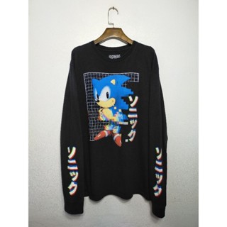 เสื้อยืด แขนยาว มือสอง ลายการ์ตูน Sonic อก 44 ยาว 28