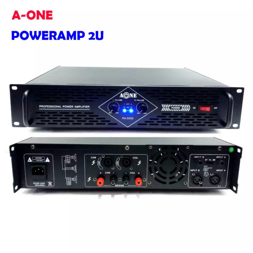 A-ONE PA-5000 เพาเวอร์แอมป์ 5000วัตต์P M P O เครื่องขยายเสียง รุ่น A-ONE PA-5000