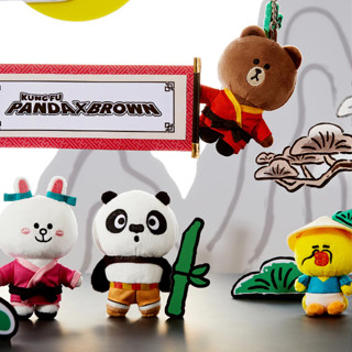 SEOULR | LINE FRIENDS KUNG FU PANDA BAG CHARM พวงกุญแจตุ๊กตา (สินค้าลิขสิทธิ์แท้)