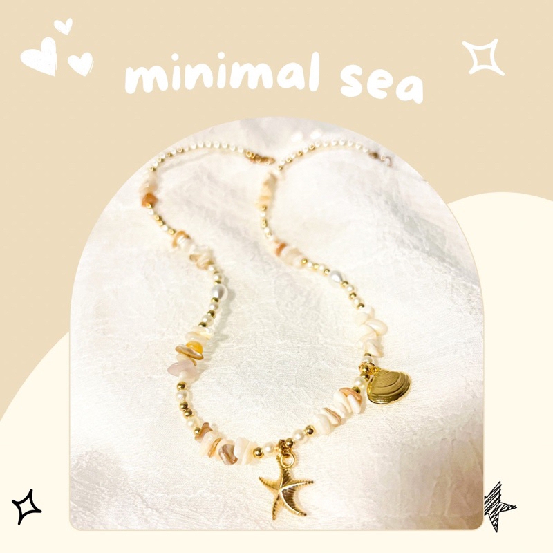 สร้อยทะเล handmade เปลือกหอย โบฮีเมียน ไปทะเล หางเงือก