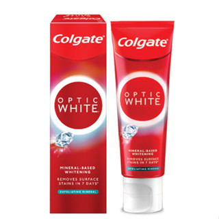 (100 g. )💗colgate optic white คอลเกต อ๊อพติค ไวท์ เอ็กซ์โฟลิเอตติ้ง มิเนอรัล💗