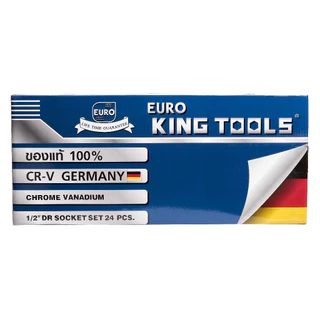 EURO KING TOOLS ชุดเครื่องมือ ประแจ ชุดบล็อก 12เหลี่ยม จำนวน 24 ชิ้น ชุดประแจบล็อก ขนาด 1/2 (4หุน)
