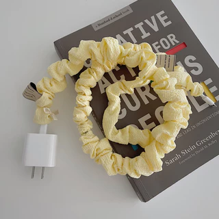 💖 🔌 𝘾𝙖𝙗𝙡𝙚 𝙘𝙤𝙫𝙚𝙧 [พร้อมส่ง] ผ้าหุ้มสายเคสชาร์จโทรศัพท์ เก็บสายไฟ มีหลายสีนะคะ