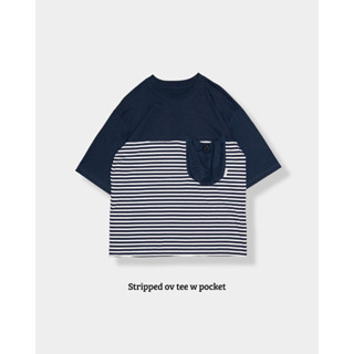 Stripped ov tee w pocket