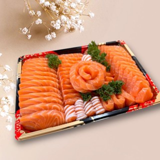 salmon sashimi ขนาด 1000 g (1 KG) **ราคาไม่รวมค่าจัดส่งตามระยะทาง สอบถามก่อนชำระเงิน**