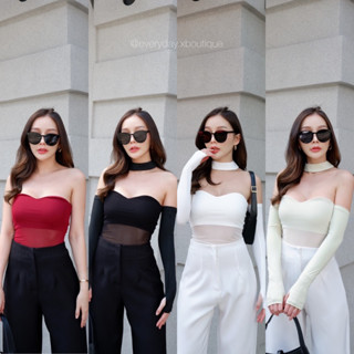 𝑵𝒆𝒘 Thitiya FABRIC TOP🔥(350฿ฟรีส่ง) กรี๊ดด วาเลนไทน์วาเลนใจ!!❤️ ต้องแซ่บเท่านั้น เกาะอกแต่งซีทรูเนื้อนิ่ม โชคเกอร์