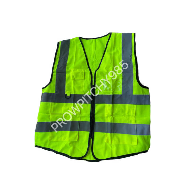 เสื้อสะท้อนแสง เสื้อSafety <มีซิป มีกระเป๋า>
