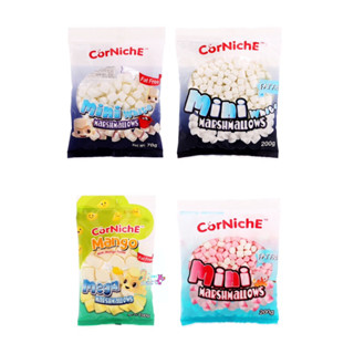 Corniche คอร์นิช มินิ ไวท์ มาร์ชเมลโลว์ Fat free (ขนมมาร์ชเมลโลว์) 200 กรัม ถุงใหญ่