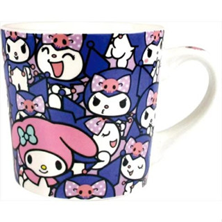 mug ku many Kuromi แก้วมีหูจับ เนื้อกระเบื้อง เข้าไมโครเวฟได้ 8.2 x 8.2 x 7.9 cm