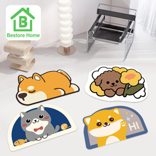 BestoreHome พรมเช็ดเท้า ปูพื้นตกแต่งบ้าน ห้องนั่งเล่น ห้องครัว ห้องน้ำ กันลื่น