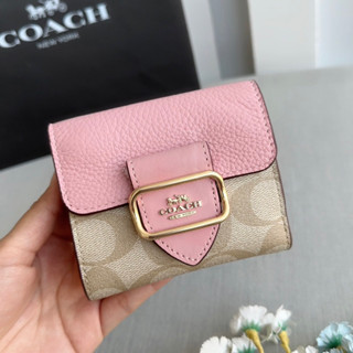 ❤️พร้อมส่ง🇺🇸ของแท้💯USA COACH Small Morgan Wallet In Colorblock Signature Canvas