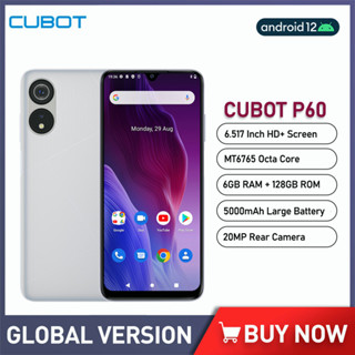 Cubot P60, Cellphone Android 12 Smartphone, 6.517&amp;quot;, Octa-Core, 6GB+128GB (256GB Extended), 20MP Camera, 5000mAh, Du