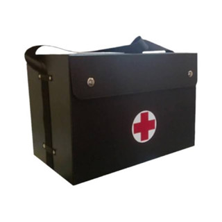 กระเป๋าปฐมพยาบาล กระเป๋าแพทย์ สีดำ แบบกระดุม First Aid Bag