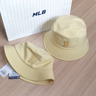 พร้อมส่ง MLB Nylon Bucket Hat หมวกปีกสีดำ logo NY ⚫️⚫️ &amp; สีเหลือง logo B 💛💛