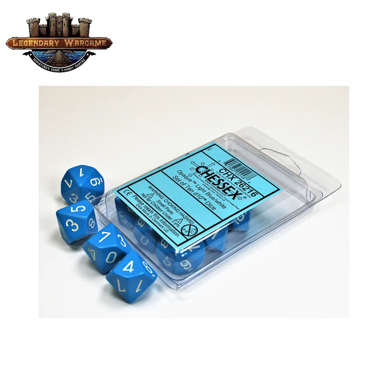 [พร้อมส่ง] CHESSEX:Light Blue/White DICE SET ลูกเต๋า
