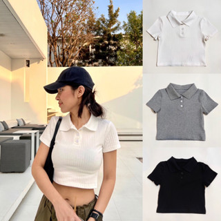 Polo crop top - เสื้อโปโลครอป | FAVOR.CO