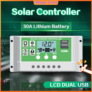 30A MPPT Solar Charge Controller แผงชาร์จพลังงานแสงอาทิตย์ จอแสดงผล Dual USB 10A/20A/30A/50A/60A