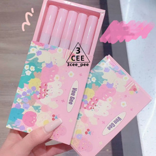 3cee ถูก | ของแท้ ♦️ (1 เซตมี 5สี) ลิปจูบไม่หลุด สีชมพูสูด สีแดงเชอรี่  ลิปสติก แบบกันน้ำ Lipstick # ติดทนนาน