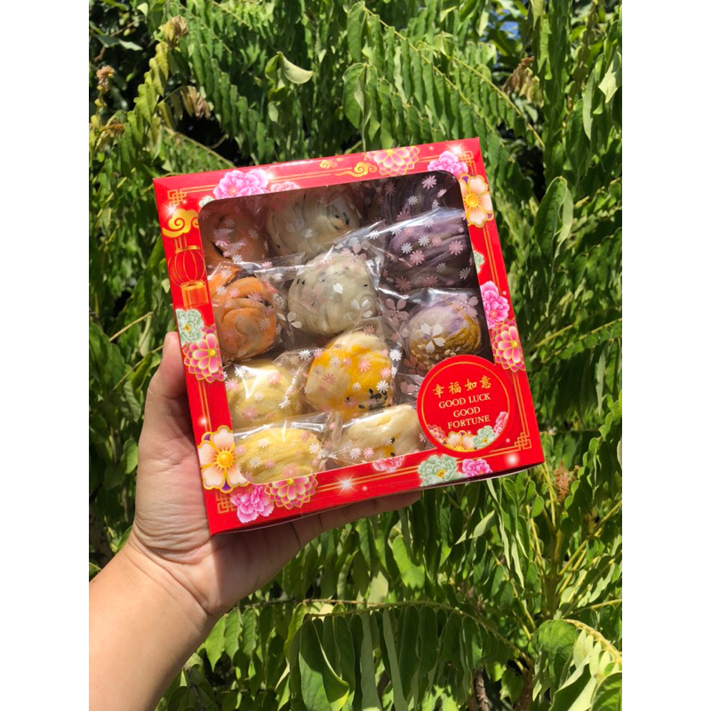 เปี๊ยะกุหลาบ แพ็ค 12 ชิ้น คละไส้ได้