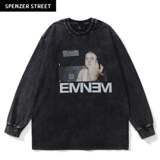 Spenzer.street | 🖤 Eminem  เสื้อโอเวอร์ไซส์ เสื้อผ้าสตรีท เสื้ออปป้า เกาหลี เสื้อy2k ทราวิส 2pac ฮิต 2023 มาใหม่