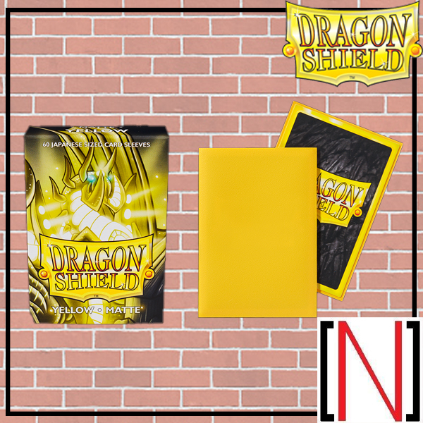 [Sleeve][ซองใส่การ์ด] Dragonshield 60CT - Matte Yellow japanese size [Vanguard][Yugioh][Dragon shiel