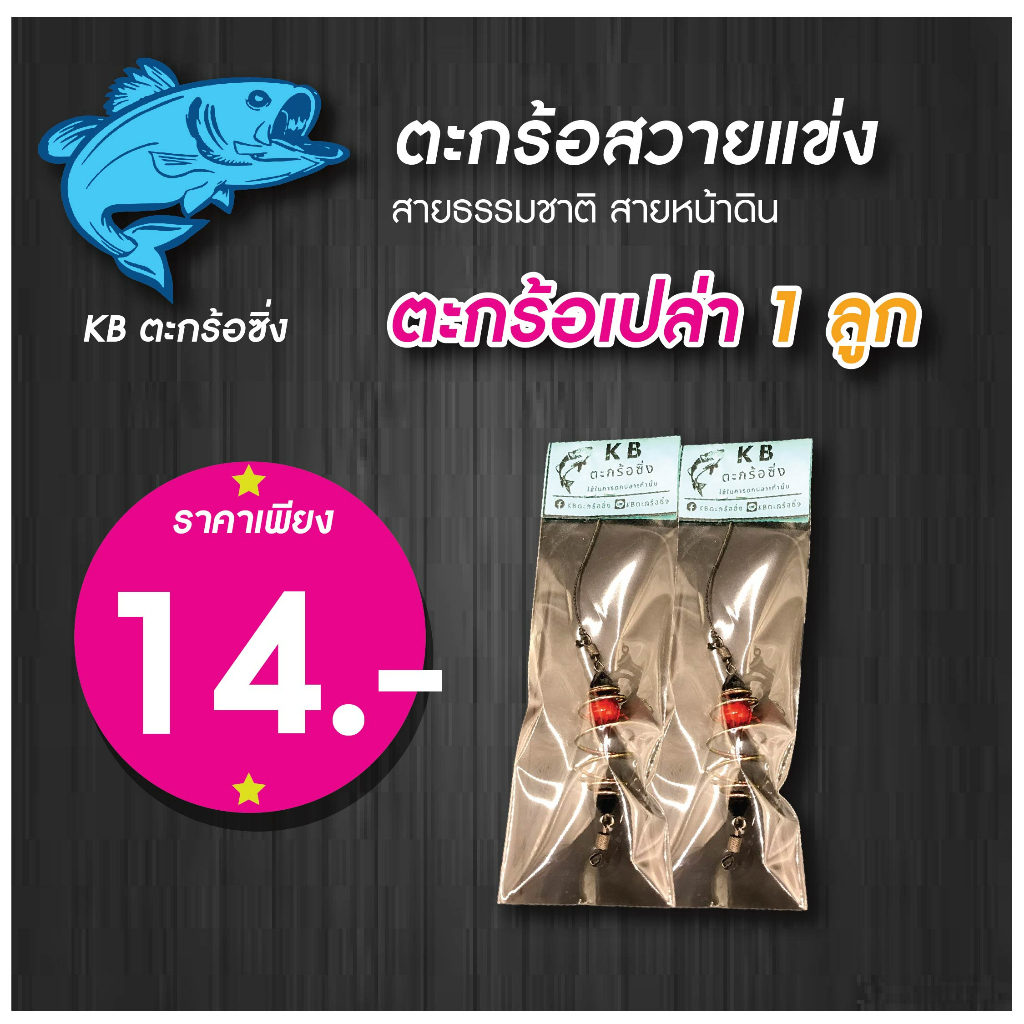 ตะกร้อตกปลาเปล่า จิ๋วซิ่ง 1 ลูก ราคา 14.- ตะกร้อปลาหน้าดิน ตะกร้อตกปลาสายเขื่อน