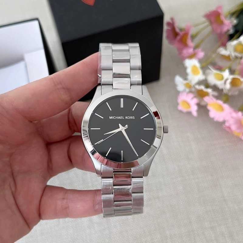 Michael Kors Slim Runway Black Dial Men's Watch