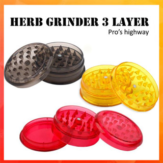 ที่บดสมุนไพรพลาสติกอย่างหนา! Herb Grinder 3ชั้น ขนาด60mm พร้อมส่ง